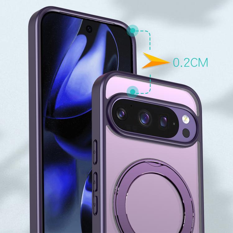 For Google Pixel 10 Pro XL kalebol MagSafe Metal Ring Holder Phone Case(Dark Purple) - Google Cases by Kalebol | Online Shopping UK | buy2fix