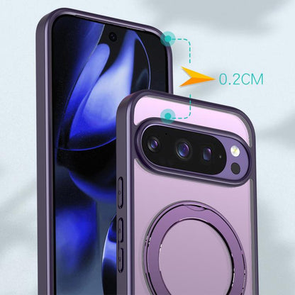 For Google Pixel 10 Pro XL kalebol MagSafe Metal Ring Holder Phone Case(Dark Purple) - Google Cases by Kalebol | Online Shopping UK | buy2fix