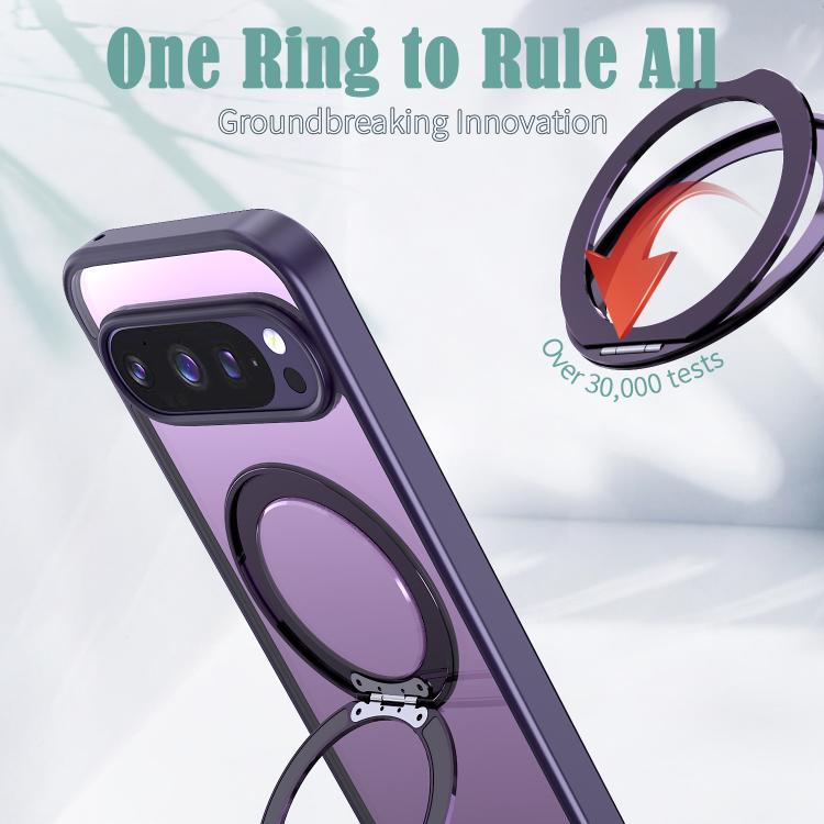 For Google Pixel 10 Pro XL kalebol MagSafe Metal Ring Holder Phone Case(Dark Purple) - Google Cases by Kalebol | Online Shopping UK | buy2fix