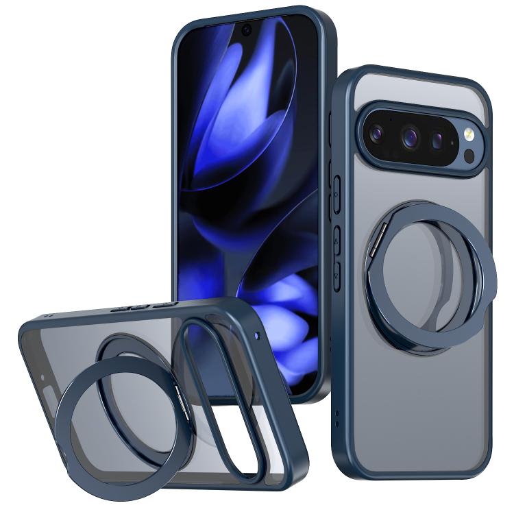 For Google Pixel 10 Pro kalebol MagSafe Metal Ring Holder Phone Case(Blue) - Google Cases by Kalebol | Online Shopping UK | buy2fix