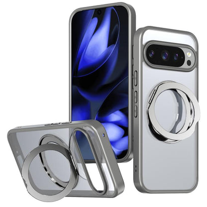 For Google Pixel 10 Pro kalebol MagSafe Metal Ring Holder Phone Case(Titanium Gray) - Google Cases by Kalebol | Online Shopping UK | buy2fix