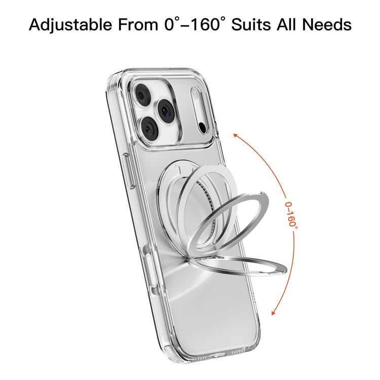 For iPhone 17 Pro Mutural Ice Amber Series MagSafe Holder TPU Phone Case(Transparent) - iPhone 17 Pro Cases by Mutural | Online Shopping UK | buy2fix