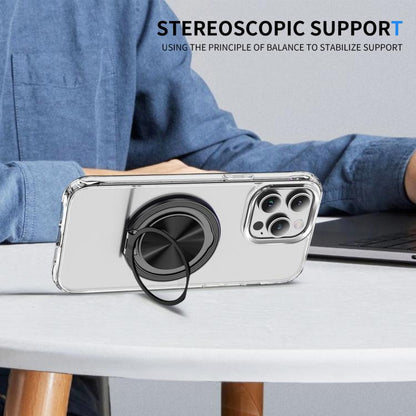 360 Degree Rotation Folding Ring MagSafe Magnetic Phone Holder(Black) - Ring Holder by buy2fix | Online Shopping UK | buy2fix