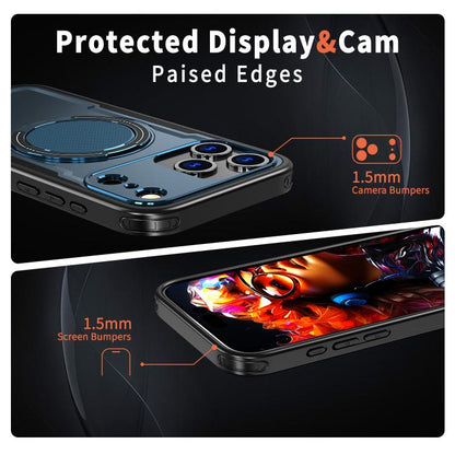 For iPhone 17 Pro Max kalebol Metal 360 Degree Rotation Holder MagSafe Phone Case(Navy Blue) - iPhone 17 Pro Max Cases by Kalebol | Online Shopping UK | buy2fix