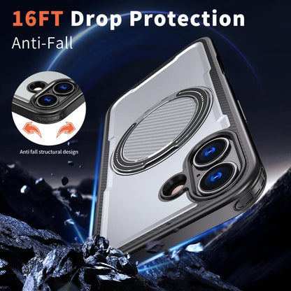 For iPhone 17 kalebol Metal 360 Degree Rotation Holder MagSafe Phone Case(Grey) - iPhone 17 Cases by Kalebol | Online Shopping UK | buy2fix