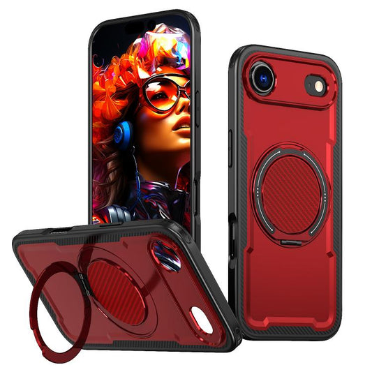 For iPhone Air kalebol Metal 360 Degree Rotation Holder MagSafe Phone Case(Red) - iPhone Air Cases by Kalebol | Online Shopping UK | buy2fix