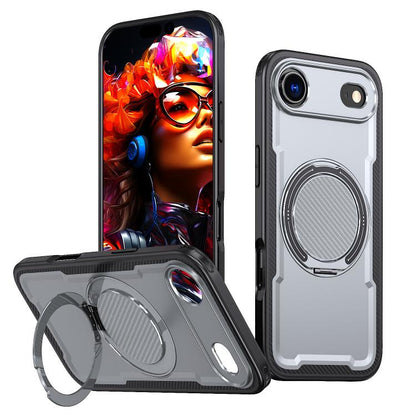 For iPhone 17 Air kalebol Metal 360 Degree Rotation Holder MagSafe Phone Case(Grey) - iPhone 17 Air Cases by Kalebol | Online Shopping UK | buy2fix