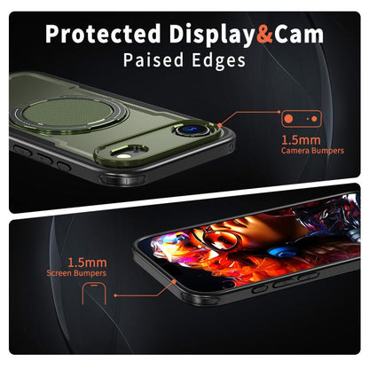 For iPhone 17 Air kalebol Metal 360 Degree Rotation Holder MagSafe Phone Case(Green) - iPhone 17 Air Cases by Kalebol | Online Shopping UK | buy2fix