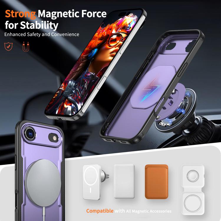 For iPhone Air kalebol Metal 360 Degree Rotation Holder MagSafe Phone Case(Purple) - iPhone Air Cases by Kalebol | Online Shopping UK | buy2fix