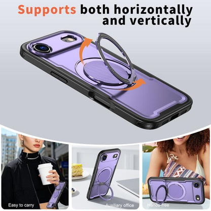 For iPhone Air kalebol Metal 360 Degree Rotation Holder MagSafe Phone Case(Purple) - iPhone Air Cases by Kalebol | Online Shopping UK | buy2fix
