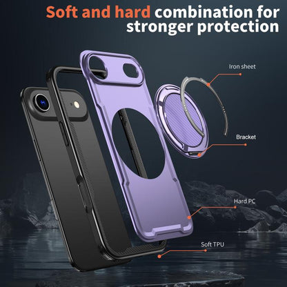 For iPhone Air kalebol Metal 360 Degree Rotation Holder MagSafe Phone Case(Purple) - iPhone Air Cases by Kalebol | Online Shopping UK | buy2fix