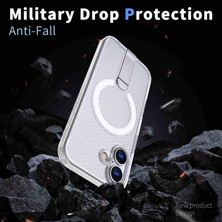 For iPhone 17 kalebol Honeycomb Cooling MagSafe Holder Phone Case(Frosted Transparent) - iPhone 17 Cases by Kalebol | Online Shopping UK | buy2fix