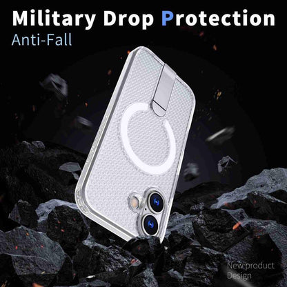 For iPhone 17 kalebol Honeycomb Cooling MagSafe Holder Phone Case(Frosted Transparent) - iPhone 17 Cases by Kalebol | Online Shopping UK | buy2fix