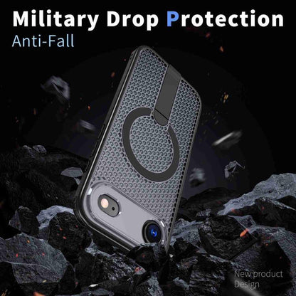 For iPhone Air kalebol Honeycomb Cooling MagSafe Holder Phone Case(Black) - iPhone Air Cases by Kalebol | Online Shopping UK | buy2fix