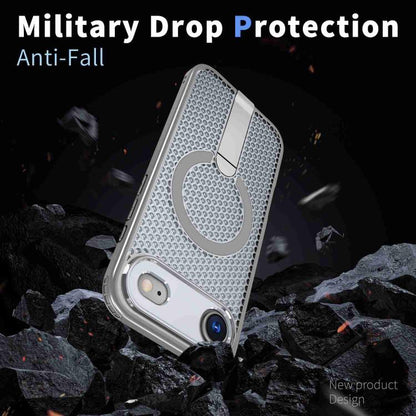 For iPhone Air kalebol Honeycomb Cooling MagSafe Holder Phone Case(Titanium Grey) - iPhone Air Cases by Kalebol | Online Shopping UK | buy2fix