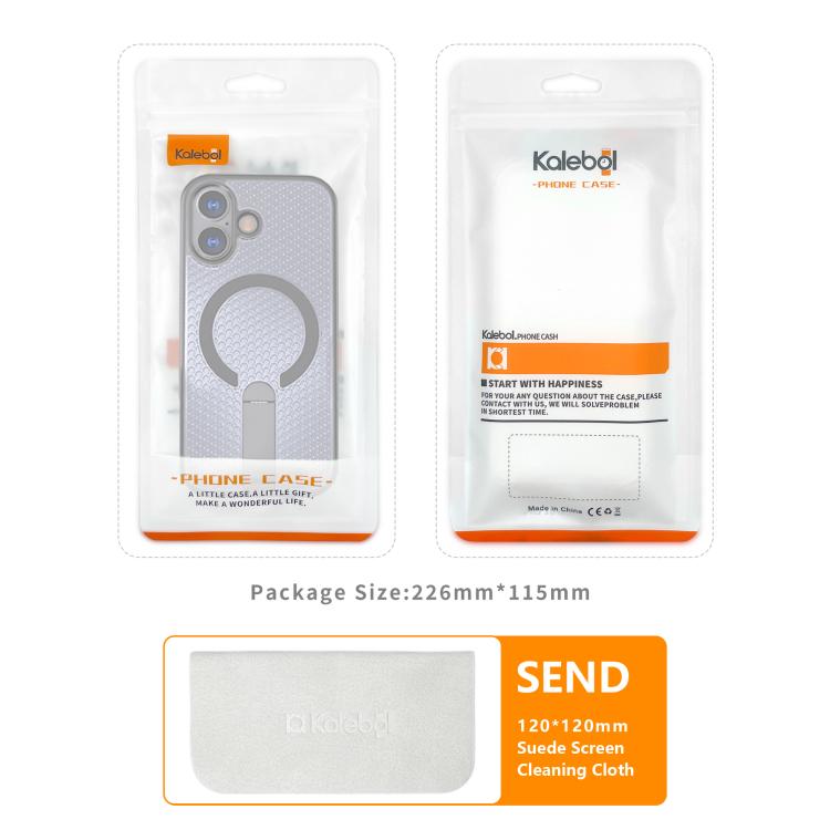 For iPhone 17 Pro kalebol Honeycomb Cooling MagSafe Holder Phone Case(Frosted Transparent) - iPhone 17 Pro Cases by Kalebol | Online Shopping UK | buy2fix