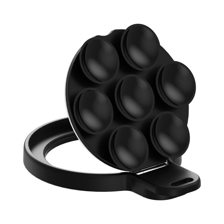 360 Degree Rotation MagSafe Magnetic Silicone Suction Cup Mirror Phone Holder(Black) - Ring Holder by buy2fix | Online Shopping UK | buy2fix