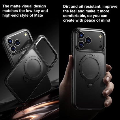 For iPhone 17 Gear-Style Stress Relief 360 Rotation Holder MagSafe Phone Case(Black) - iPhone 17 Cases by buy2fix | Online Shopping UK | buy2fix
