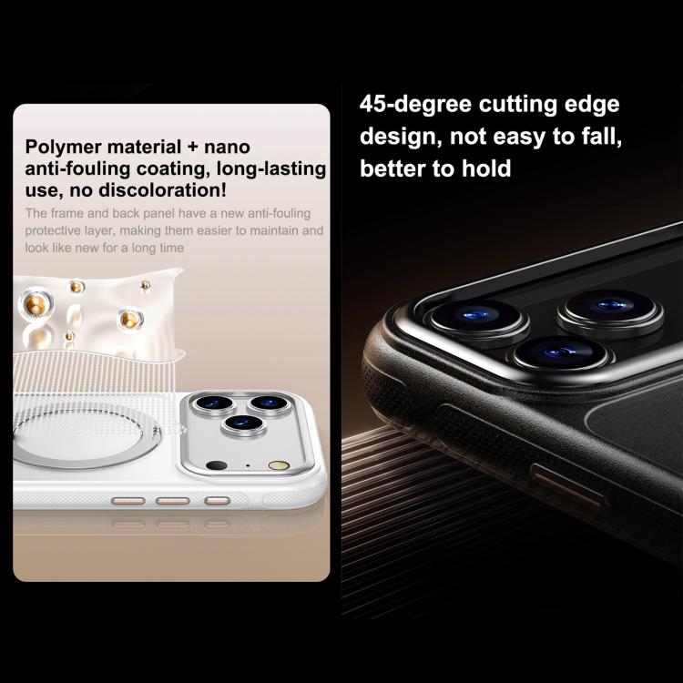 For iPhone 17 Pro Gear-Style Stress Relief 360 Rotation Holder MagSafe Phone Case(Black) - iPhone 17 Pro Cases by buy2fix | Online Shopping UK | buy2fix