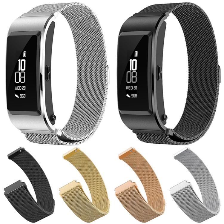 16mm For Huawei Band B6 / B7 xDfind Milanese Stainless Steel Watch Band(Gold) - Watch Bands by xDfind | Online Shopping UK | buy2fix