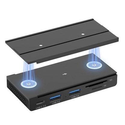 HST-2A1CTS 5 in 1 USB 3.0 Detachable Magnetic Docking Station(Black) - USB 3.0 HUB by buy2fix | Online Shopping UK | buy2fix