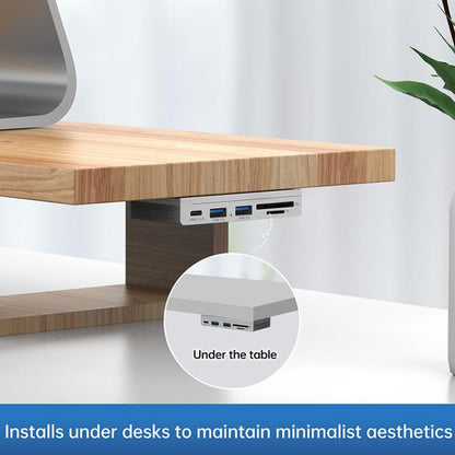 ORICO HST-2A1CTS 5 in 1 USB 3.0 Detachable Magnetic Docking Station(Silver) - USB 3.0 HUB by ORICO | Online Shopping UK | buy2fix