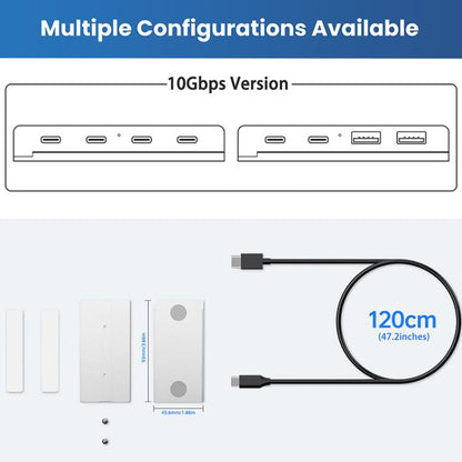 ORICO HST-2A1CTS 5 in 1 USB 3.0 Detachable Magnetic Docking Station(Silver) - USB 3.0 HUB by ORICO | Online Shopping UK | buy2fix