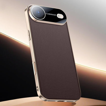 For iPhone Air Skin Feel Leather Texture Cooling Phone Case(Brown) - iPhone Air Cases by buy2fix | Online Shopping UK | buy2fix