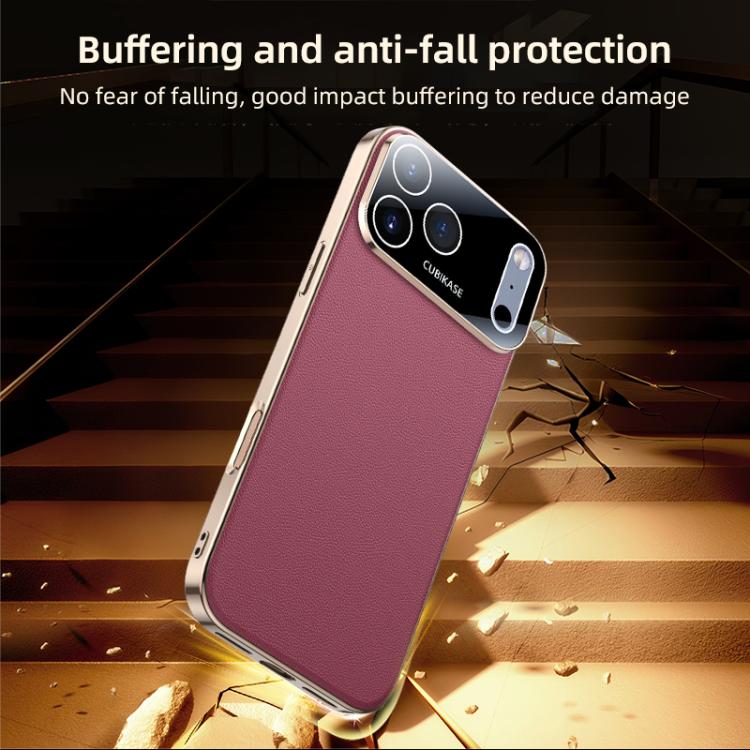 For iPhone Air Skin Feel Leather Texture Cooling Phone Case(Cyan-blue) - iPhone Air Cases by buy2fix | Online Shopping UK | buy2fix