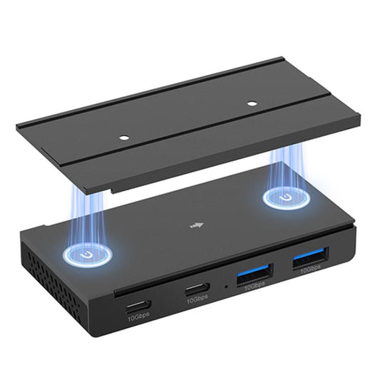 ORICO HST-2A2C 4 in 1 USB 3.2 10Gbps Detachable Magnetic Docking Station(Black) - USB 3.0 HUB by ORICO | Online Shopping UK | buy2fix