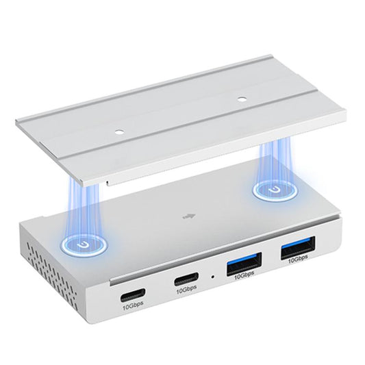 ORICO HST-2A2C 4 in 1 USB 3.2 10Gbps Detachable Magnetic Docking Station(Silver) - USB 3.0 HUB by ORICO | Online Shopping UK | buy2fix