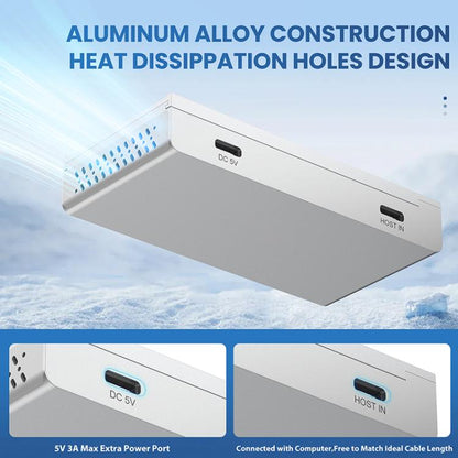 ORICO HST-3A1C 4 in 1 USB 3.0 Detachable Magnetic Docking Station(Silver) - USB 3.0 HUB by ORICO | Online Shopping UK | buy2fix