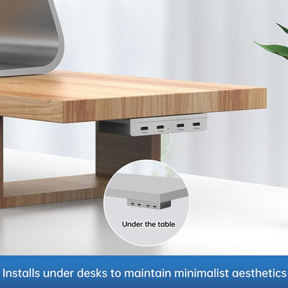 HST-4C 4 in 1 USB 3.2 10Gbps Detachable Magnetic Docking Station(Black) - USB 3.0 HUB by buy2fix | Online Shopping UK | buy2fix