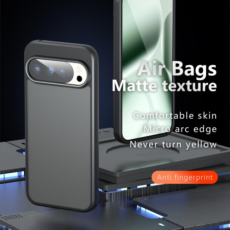 For Google Pixel 10 Pro XL Armor Big Pore PC Hybrid TPU Phone Case(Frosted Black) - Google Cases by buy2fix | Online Shopping UK | buy2fix