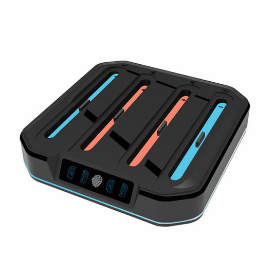 For Nintendo Switch 2 KJH NS2-026 4 in 1 Game Controller Charging Stand with RGB Light(Black) - Charger & Power by buy2fix | Online Shopping UK | buy2fix