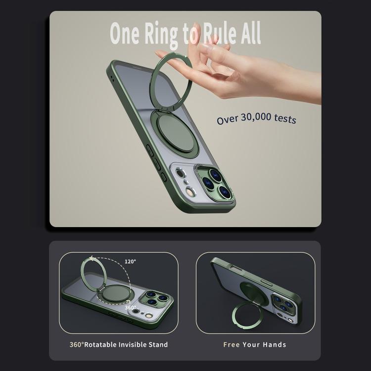 For iPhone 17 Pro Max Kalebol 360-degree Rotating MagSafe Magnetic Holder Phone Case(Green) - iPhone 17 Pro Max Cases by Kalebol | Online Shopping UK | buy2fix