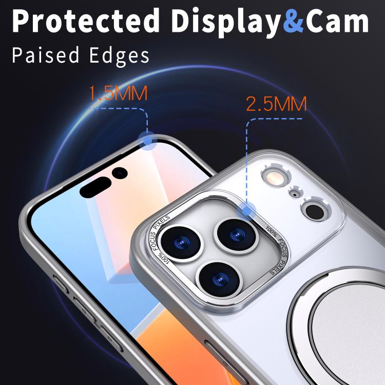 For iPhone 17 Pro Max Kalebol 360-degree Rotating MagSafe Magnetic Holder Phone Case(Titanium Grey) - iPhone 17 Pro Max Cases by Kalebol | Online Shopping UK | buy2fix