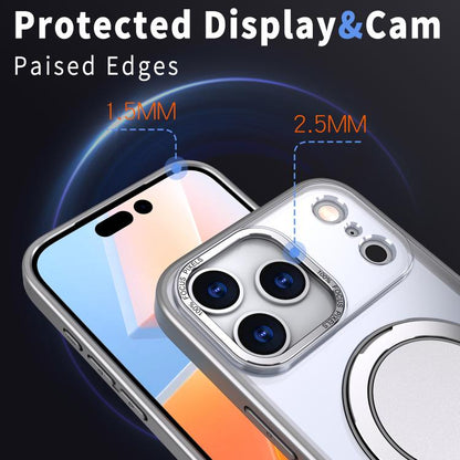 For iPhone 17 Pro Max Kalebol 360-degree Rotating MagSafe Magnetic Holder Phone Case(Titanium Grey) - iPhone 17 Pro Max Cases by Kalebol | Online Shopping UK | buy2fix