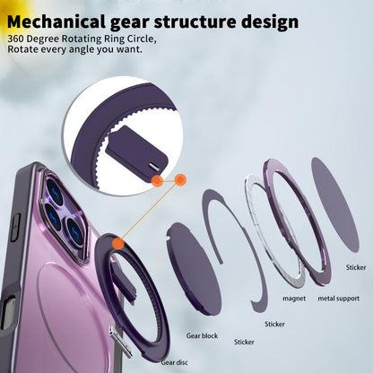 For iPhone 17 Pro Max Kalebol 360-degree Rotating MagSafe Magnetic Holder Phone Case(Purple) - iPhone 17 Pro Max Cases by Kalebol | Online Shopping UK | buy2fix