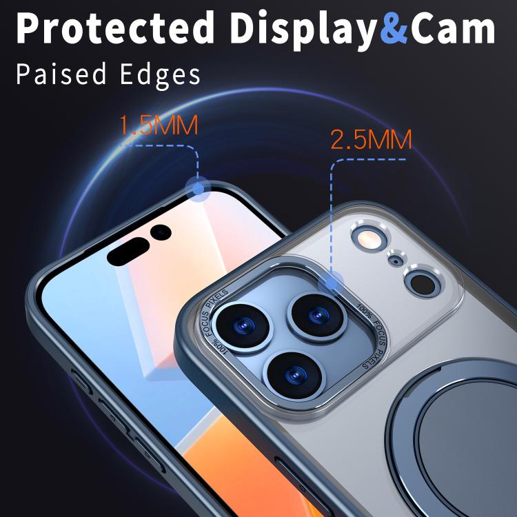 For iPhone 17 Pro Max Kalebol 360-degree Rotating MagSafe Magnetic Holder Phone Case(Blue) - iPhone 17 Pro Max Cases by Kalebol | Online Shopping UK | buy2fix