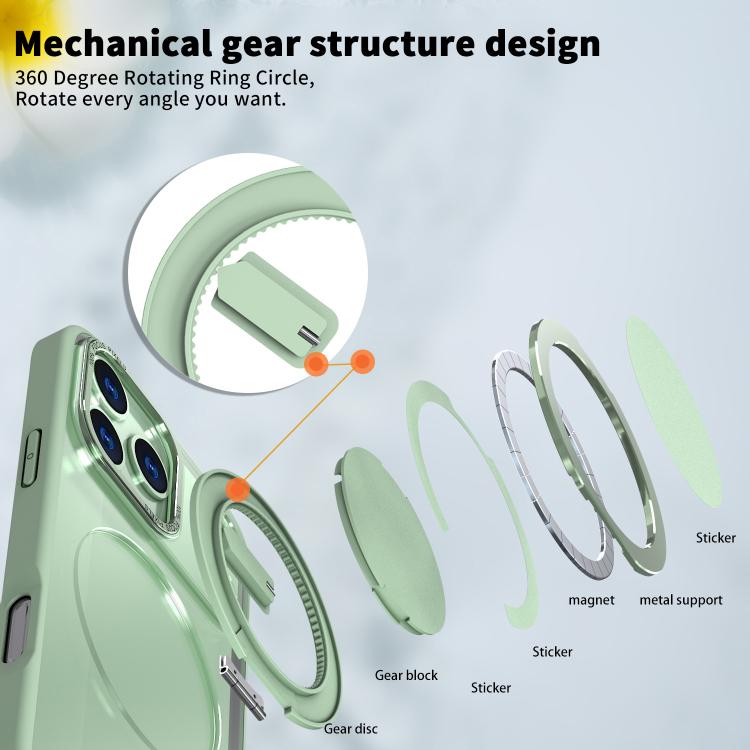 For iPhone 17 Pro Max Kalebol 360-degree Rotating MagSafe Magnetic Holder Phone Case(Avocado Green) - iPhone 17 Pro Max Cases by Kalebol | Online Shopping UK | buy2fix