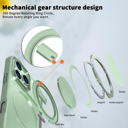 For iPhone 17 Pro Max Kalebol 360-degree Rotating MagSafe Magnetic Holder Phone Case(Avocado Green) - iPhone 17 Pro Max Cases by Kalebol | Online Shopping UK | buy2fix