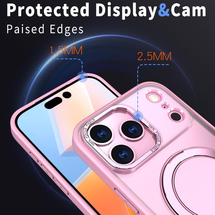 For iPhone 17 Pro Max Kalebol 360-degree Rotating MagSafe Magnetic Holder Phone Case(Pink) - iPhone 17 Pro Max Cases by Kalebol | Online Shopping UK | buy2fix