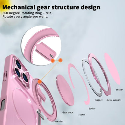 For iPhone 17 Pro Max Kalebol 360-degree Rotating MagSafe Magnetic Holder Phone Case(Pink) - iPhone 17 Pro Max Cases by Kalebol | Online Shopping UK | buy2fix
