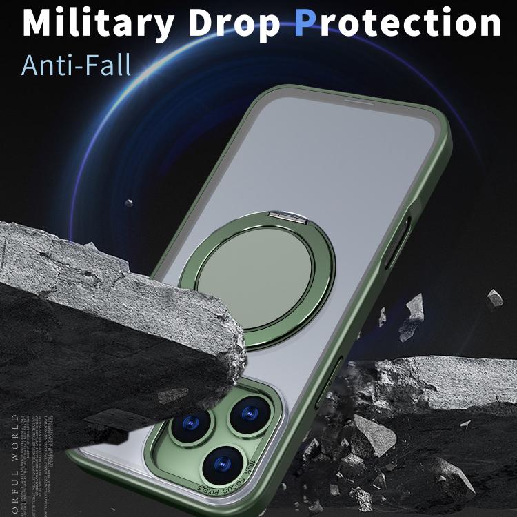 For iPhone 17 Pro Kalebol 360-degree Rotating MagSafe Magnetic Holder Phone Case(Green) - iPhone 17 Pro Cases by Kalebol | Online Shopping UK | buy2fix