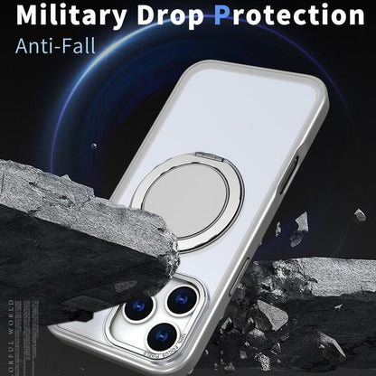 For iPhone 17 Pro Kalebol 360-degree Rotating MagSafe Magnetic Holder Phone Case(Titanium Grey) - iPhone 17 Pro Cases by Kalebol | Online Shopping UK | buy2fix