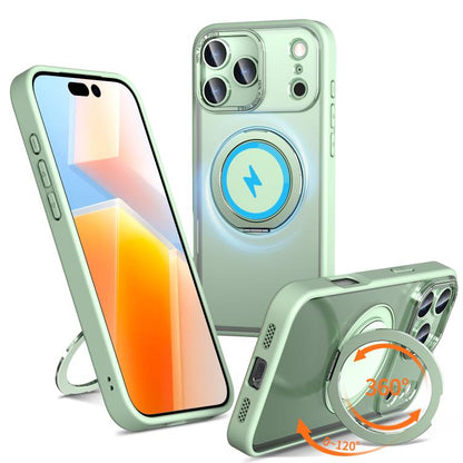 For iPhone 17 Pro Kalebol 360-degree Rotating MagSafe Magnetic Holder Phone Case(Avocado Green) - iPhone 17 Pro Cases by Kalebol | Online Shopping UK | buy2fix