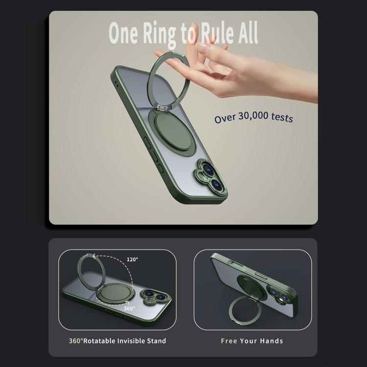For iPhone 17 Kalebol 360-degree Rotating MagSafe Magnetic Holder Phone Case(Green) - iPhone 17 Cases by Kalebol | Online Shopping UK | buy2fix