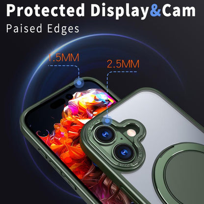 For iPhone 17 Kalebol 360-degree Rotating MagSafe Magnetic Holder Phone Case(Green) - iPhone 17 Cases by Kalebol | Online Shopping UK | buy2fix