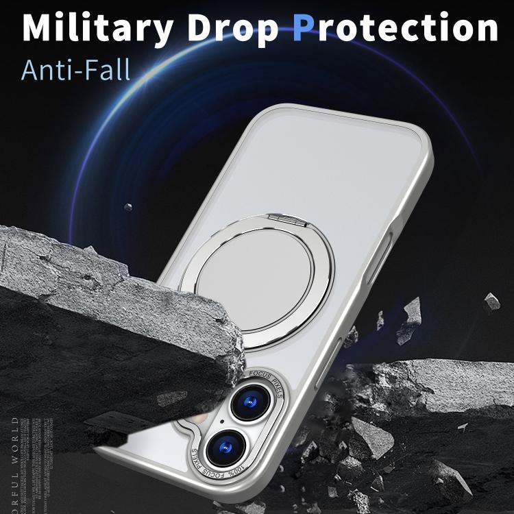 For iPhone 17 Kalebol 360-degree Rotating MagSafe Magnetic Holder Phone Case(Titanium Grey) - iPhone 17 Cases by Kalebol | Online Shopping UK | buy2fix